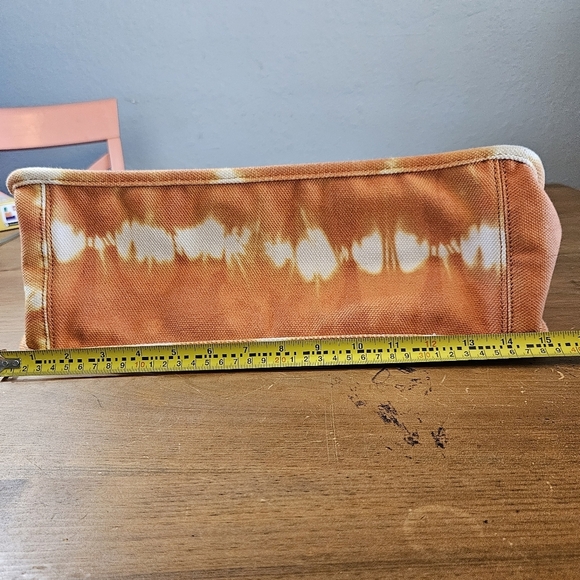 Vince Camuto Orla 100% Cotton Double Handle Tote Rusty Orange Tie Dye - Picture 8 of 11